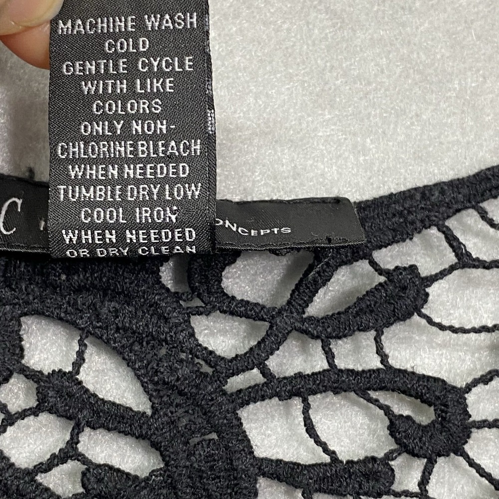 VTG Whimsigoth Top Women's Lace Shirt S Coquette Floral 90s Y2K Short Sleeve - Picture 3 of 10